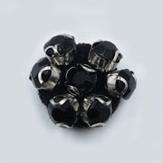 APLIQUE MANUAL FLOR PIEDRAS NEGRA